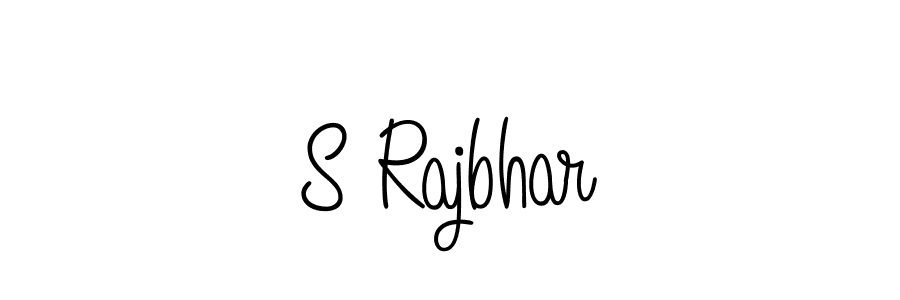 How to make S Rajbhar name signature. Use Angelique-Rose-font-FFP style for creating short signs online. This is the latest handwritten sign. S Rajbhar signature style 5 images and pictures png