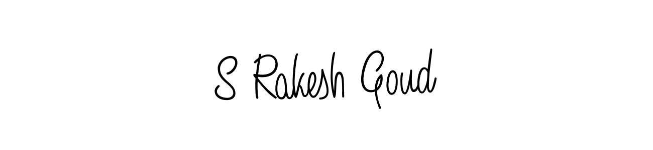 Use a signature maker to create a handwritten signature online. With this signature software, you can design (Angelique-Rose-font-FFP) your own signature for name S Rakesh Goud. S Rakesh Goud signature style 5 images and pictures png