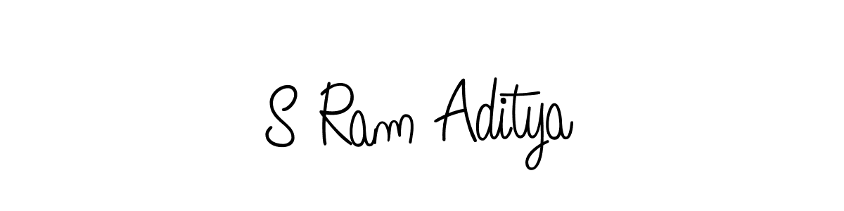 How to make S Ram Aditya name signature. Use Angelique-Rose-font-FFP style for creating short signs online. This is the latest handwritten sign. S Ram Aditya signature style 5 images and pictures png