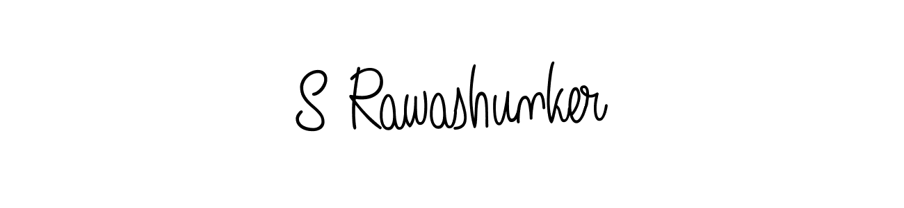 Make a beautiful signature design for name S Rawashunker. With this signature (Angelique-Rose-font-FFP) style, you can create a handwritten signature for free. S Rawashunker signature style 5 images and pictures png