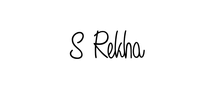 Create a beautiful signature design for name S Rekha. With this signature (Angelique-Rose-font-FFP) fonts, you can make a handwritten signature for free. S Rekha signature style 5 images and pictures png