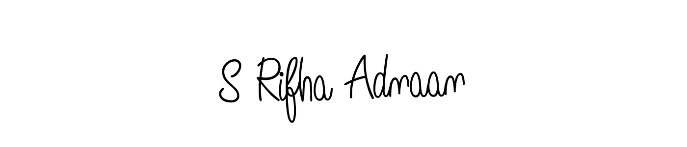 This is the best signature style for the S Rifha Adnaan name. Also you like these signature font (Angelique-Rose-font-FFP). Mix name signature. S Rifha Adnaan signature style 5 images and pictures png