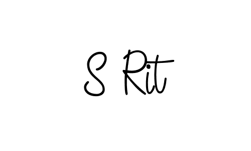 You should practise on your own different ways (Angelique-Rose-font-FFP) to write your name (S Rit) in signature. don't let someone else do it for you. S Rit signature style 5 images and pictures png