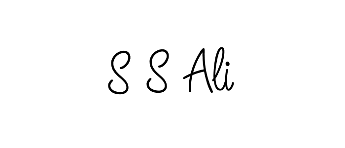 Make a beautiful signature design for name S S Ali. With this signature (Angelique-Rose-font-FFP) style, you can create a handwritten signature for free. S S Ali signature style 5 images and pictures png