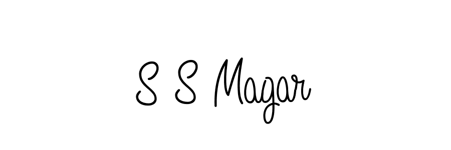 The best way (Angelique-Rose-font-FFP) to make a short signature is to pick only two or three words in your name. The name S S Magar include a total of six letters. For converting this name. S S Magar signature style 5 images and pictures png