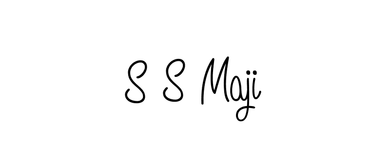 S S Maji stylish signature style. Best Handwritten Sign (Angelique-Rose-font-FFP) for my name. Handwritten Signature Collection Ideas for my name S S Maji. S S Maji signature style 5 images and pictures png