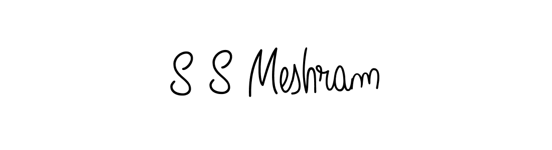 Make a beautiful signature design for name S S Meshram. With this signature (Angelique-Rose-font-FFP) style, you can create a handwritten signature for free. S S Meshram signature style 5 images and pictures png