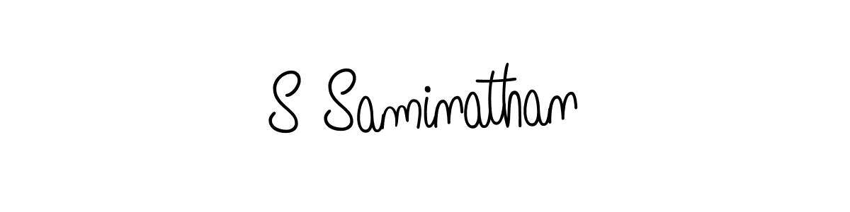 Design your own signature with our free online signature maker. With this signature software, you can create a handwritten (Angelique-Rose-font-FFP) signature for name S Saminathan. S Saminathan signature style 5 images and pictures png