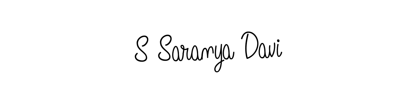 Design your own signature with our free online signature maker. With this signature software, you can create a handwritten (Angelique-Rose-font-FFP) signature for name S Saranya Davi. S Saranya Davi signature style 5 images and pictures png
