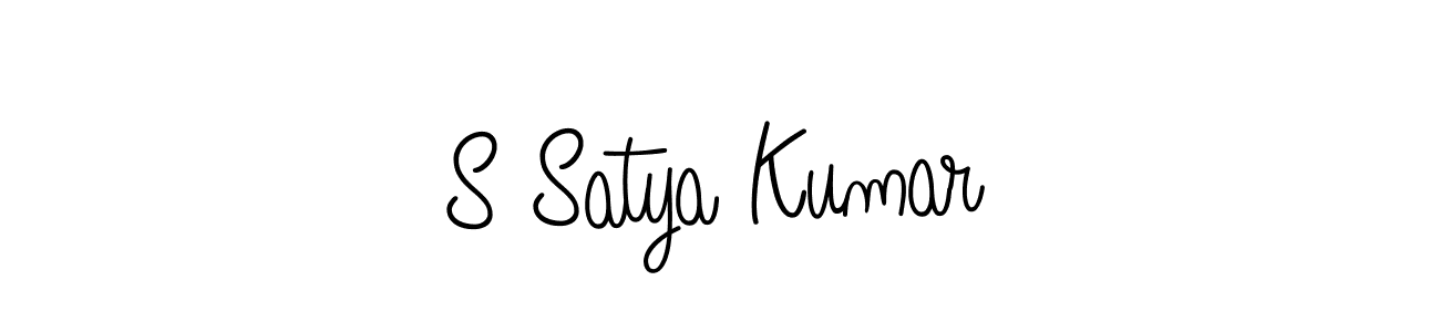 How to make S Satya Kumar name signature. Use Angelique-Rose-font-FFP style for creating short signs online. This is the latest handwritten sign. S Satya Kumar signature style 5 images and pictures png