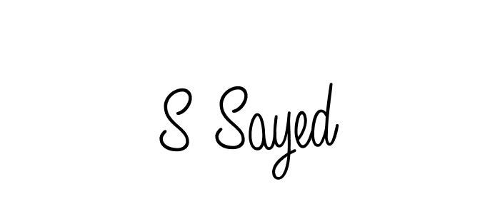 S Sayed stylish signature style. Best Handwritten Sign (Angelique-Rose-font-FFP) for my name. Handwritten Signature Collection Ideas for my name S Sayed. S Sayed signature style 5 images and pictures png