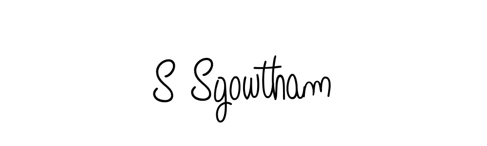 How to make S Sgowtham name signature. Use Angelique-Rose-font-FFP style for creating short signs online. This is the latest handwritten sign. S Sgowtham signature style 5 images and pictures png