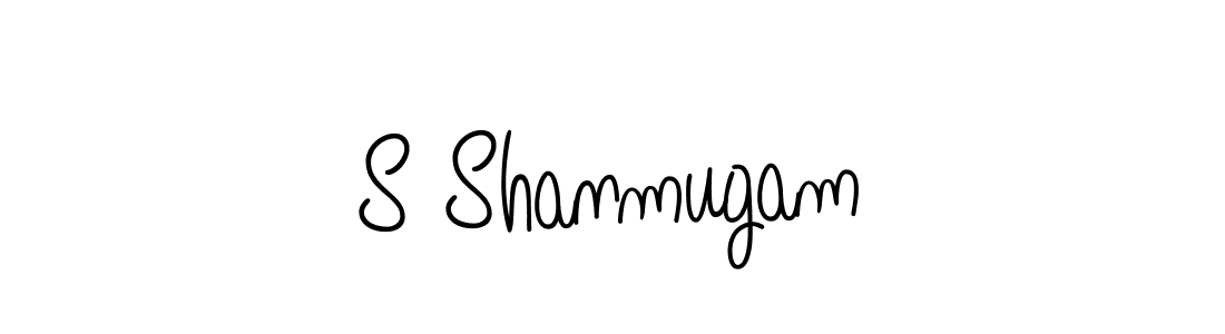 You should practise on your own different ways (Angelique-Rose-font-FFP) to write your name (S Shanmugam) in signature. don't let someone else do it for you. S Shanmugam signature style 5 images and pictures png