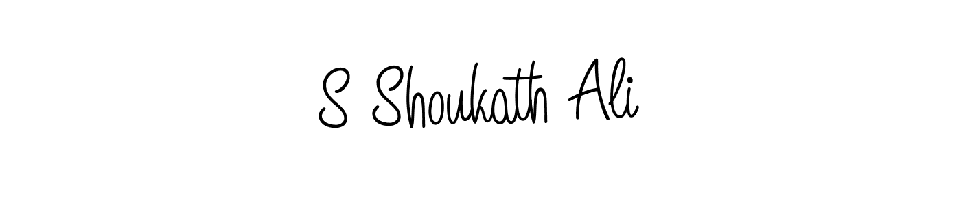 Make a beautiful signature design for name S Shoukath Ali. With this signature (Angelique-Rose-font-FFP) style, you can create a handwritten signature for free. S Shoukath Ali signature style 5 images and pictures png