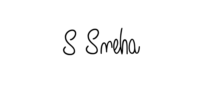 You should practise on your own different ways (Angelique-Rose-font-FFP) to write your name (S Sneha) in signature. don't let someone else do it for you. S Sneha signature style 5 images and pictures png