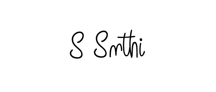 Design your own signature with our free online signature maker. With this signature software, you can create a handwritten (Angelique-Rose-font-FFP) signature for name S Snthi. S Snthi signature style 5 images and pictures png