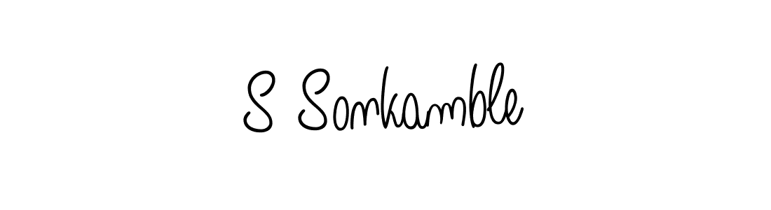 Best and Professional Signature Style for S Sonkamble. Angelique-Rose-font-FFP Best Signature Style Collection. S Sonkamble signature style 5 images and pictures png