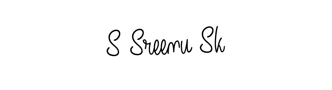 The best way (Angelique-Rose-font-FFP) to make a short signature is to pick only two or three words in your name. The name S Sreenu Sk include a total of six letters. For converting this name. S Sreenu Sk signature style 5 images and pictures png