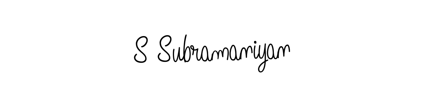 Design your own signature with our free online signature maker. With this signature software, you can create a handwritten (Angelique-Rose-font-FFP) signature for name S Subramaniyan. S Subramaniyan signature style 5 images and pictures png