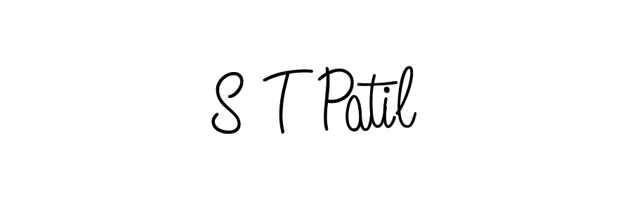 S T Patil stylish signature style. Best Handwritten Sign (Angelique-Rose-font-FFP) for my name. Handwritten Signature Collection Ideas for my name S T Patil. S T Patil signature style 5 images and pictures png