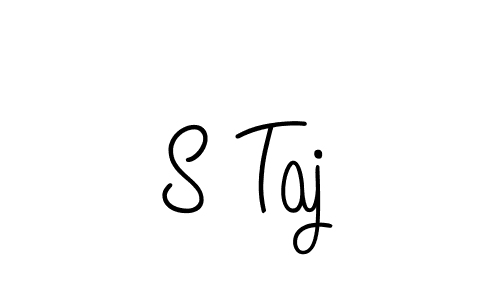 Also You can easily find your signature by using the search form. We will create S Taj name handwritten signature images for you free of cost using Angelique-Rose-font-FFP sign style. S Taj signature style 5 images and pictures png