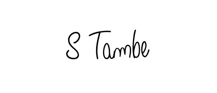 You should practise on your own different ways (Angelique-Rose-font-FFP) to write your name (S Tambe) in signature. don't let someone else do it for you. S Tambe signature style 5 images and pictures png