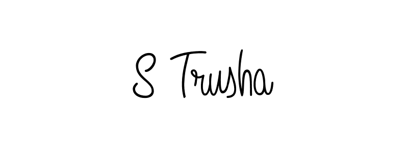 Best and Professional Signature Style for S Trusha. Angelique-Rose-font-FFP Best Signature Style Collection. S Trusha signature style 5 images and pictures png