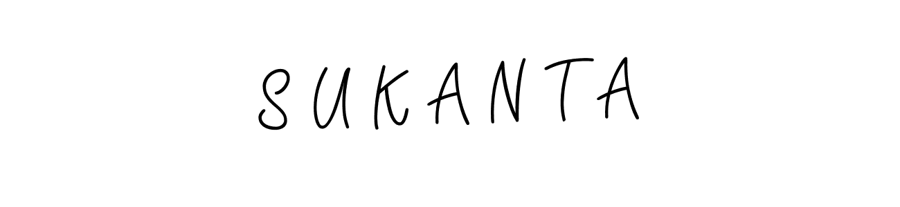 Use a signature maker to create a handwritten signature online. With this signature software, you can design (Angelique-Rose-font-FFP) your own signature for name S U K A N T A. S U K A N T A signature style 5 images and pictures png