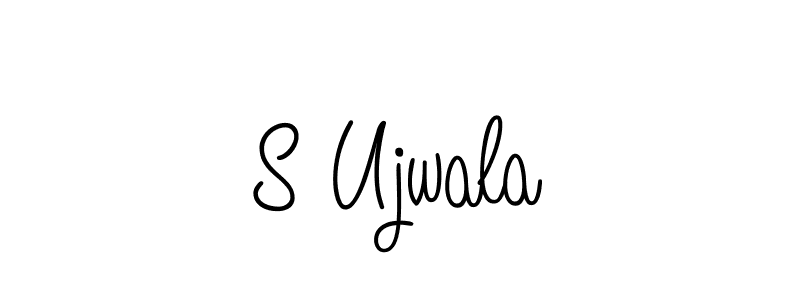 S Ujwala stylish signature style. Best Handwritten Sign (Angelique-Rose-font-FFP) for my name. Handwritten Signature Collection Ideas for my name S Ujwala. S Ujwala signature style 5 images and pictures png