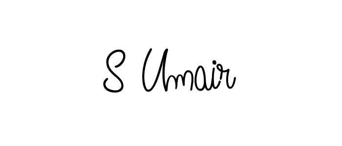 How to Draw S Umair signature style? Angelique-Rose-font-FFP is a latest design signature styles for name S Umair. S Umair signature style 5 images and pictures png
