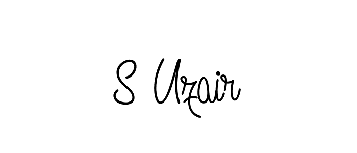 Use a signature maker to create a handwritten signature online. With this signature software, you can design (Angelique-Rose-font-FFP) your own signature for name S Uzair. S Uzair signature style 5 images and pictures png