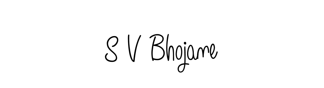 How to make S V Bhojane name signature. Use Angelique-Rose-font-FFP style for creating short signs online. This is the latest handwritten sign. S V Bhojane signature style 5 images and pictures png
