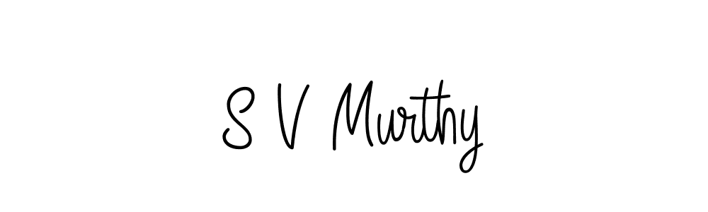 if you are searching for the best signature style for your name S V Murthy. so please give up your signature search. here we have designed multiple signature styles  using Angelique-Rose-font-FFP. S V Murthy signature style 5 images and pictures png