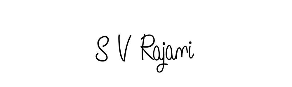 Create a beautiful signature design for name S V Rajani. With this signature (Angelique-Rose-font-FFP) fonts, you can make a handwritten signature for free. S V Rajani signature style 5 images and pictures png