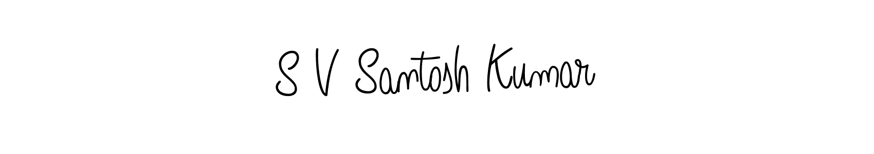 Make a short S V Santosh Kumar signature style. Manage your documents anywhere anytime using Angelique-Rose-font-FFP. Create and add eSignatures, submit forms, share and send files easily. S V Santosh Kumar signature style 5 images and pictures png