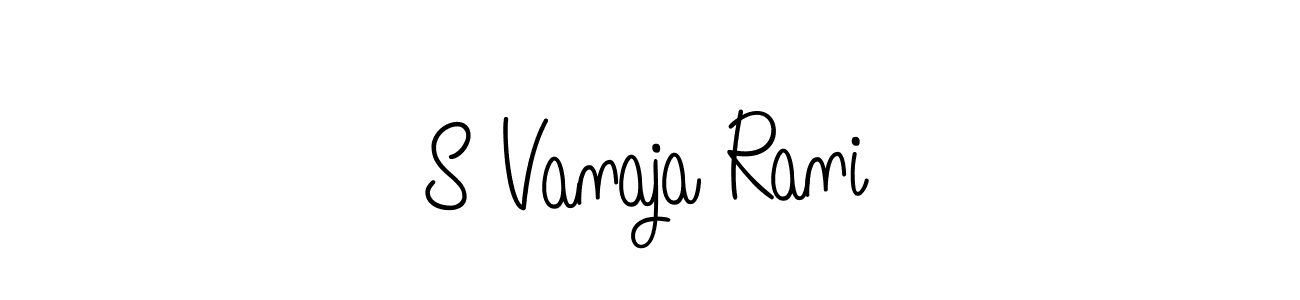 You can use this online signature creator to create a handwritten signature for the name S Vanaja Rani. This is the best online autograph maker. S Vanaja Rani signature style 5 images and pictures png