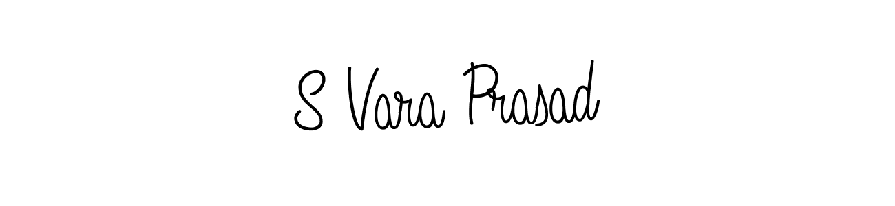 Use a signature maker to create a handwritten signature online. With this signature software, you can design (Angelique-Rose-font-FFP) your own signature for name S Vara Prasad. S Vara Prasad signature style 5 images and pictures png