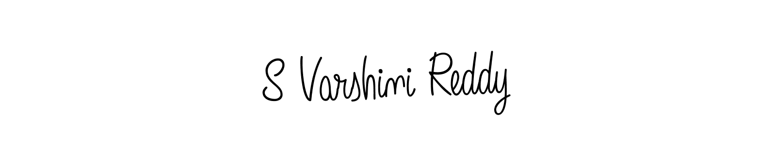 Make a beautiful signature design for name S Varshini Reddy. With this signature (Angelique-Rose-font-FFP) style, you can create a handwritten signature for free. S Varshini Reddy signature style 5 images and pictures png