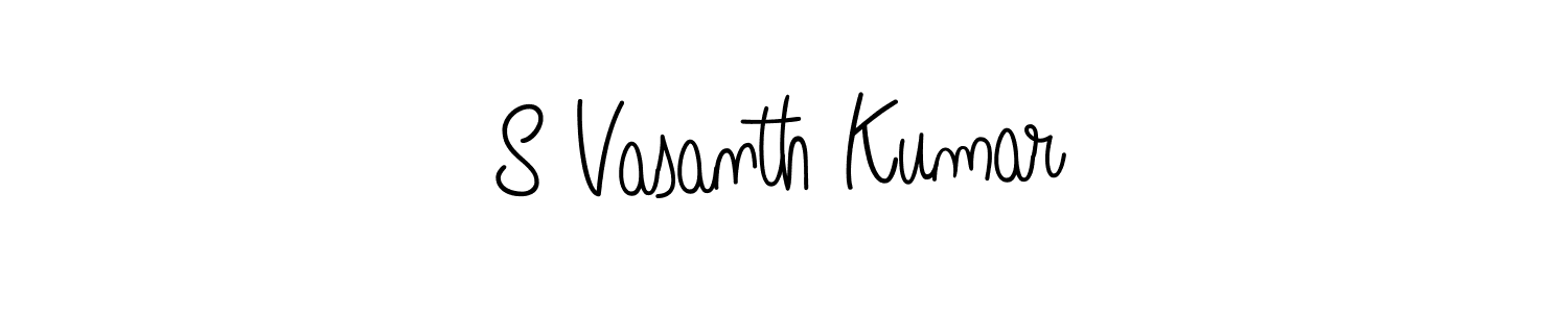 Also we have S Vasanth Kumar name is the best signature style. Create professional handwritten signature collection using Angelique-Rose-font-FFP autograph style. S Vasanth Kumar signature style 5 images and pictures png