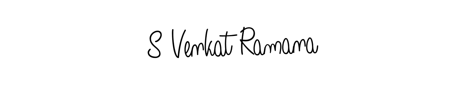 Create a beautiful signature design for name S Venkat Ramana. With this signature (Angelique-Rose-font-FFP) fonts, you can make a handwritten signature for free. S Venkat Ramana signature style 5 images and pictures png