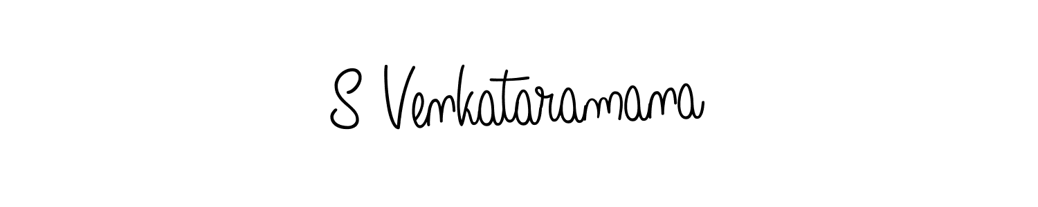 How to make S Venkataramana name signature. Use Angelique-Rose-font-FFP style for creating short signs online. This is the latest handwritten sign. S Venkataramana signature style 5 images and pictures png