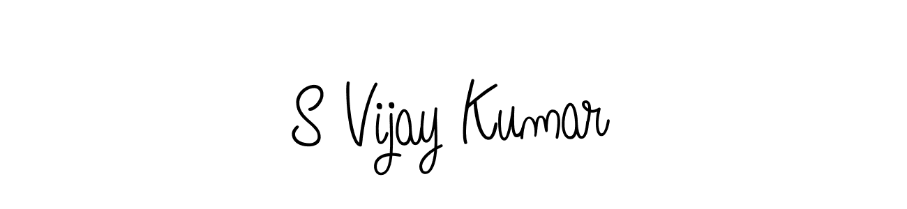 Make a beautiful signature design for name S Vijay Kumar. With this signature (Angelique-Rose-font-FFP) style, you can create a handwritten signature for free. S Vijay Kumar signature style 5 images and pictures png
