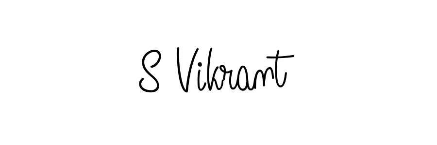 if you are searching for the best signature style for your name S Vikrant. so please give up your signature search. here we have designed multiple signature styles  using Angelique-Rose-font-FFP. S Vikrant signature style 5 images and pictures png