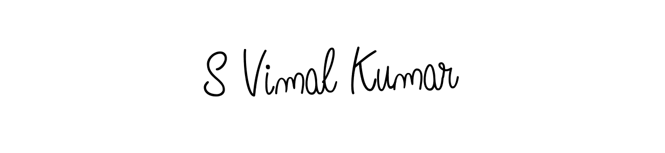 The best way (Angelique-Rose-font-FFP) to make a short signature is to pick only two or three words in your name. The name S Vimal Kumar include a total of six letters. For converting this name. S Vimal Kumar signature style 5 images and pictures png