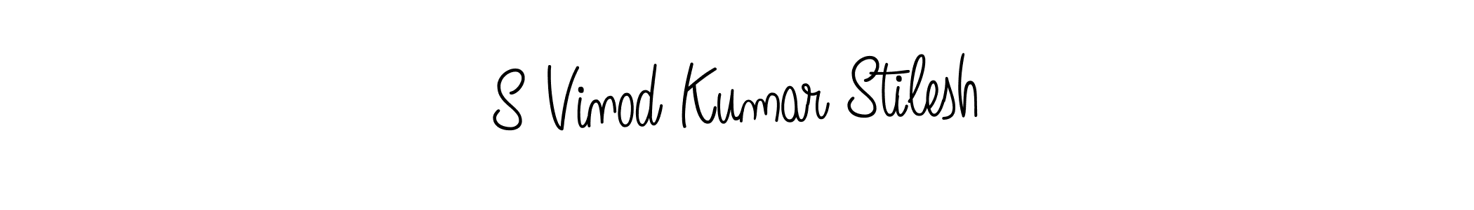 The best way (Angelique-Rose-font-FFP) to make a short signature is to pick only two or three words in your name. The name S Vinod Kumar Stilesh include a total of six letters. For converting this name. S Vinod Kumar Stilesh signature style 5 images and pictures png