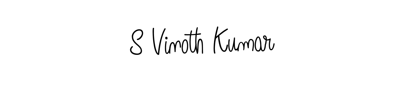 Design your own signature with our free online signature maker. With this signature software, you can create a handwritten (Angelique-Rose-font-FFP) signature for name S Vinoth Kumar. S Vinoth Kumar signature style 5 images and pictures png