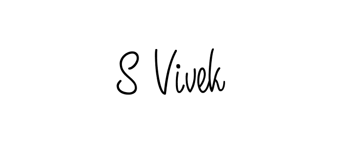 How to make S Vivek signature? Angelique-Rose-font-FFP is a professional autograph style. Create handwritten signature for S Vivek name. S Vivek signature style 5 images and pictures png