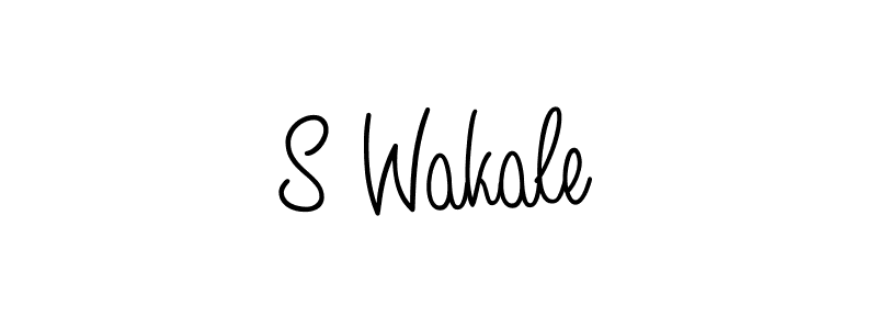 Design your own signature with our free online signature maker. With this signature software, you can create a handwritten (Angelique-Rose-font-FFP) signature for name S Wakale. S Wakale signature style 5 images and pictures png