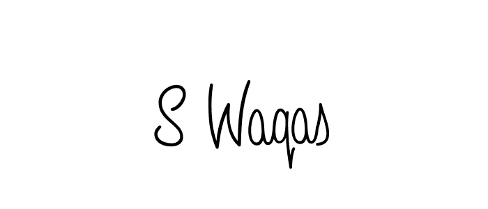 Design your own signature with our free online signature maker. With this signature software, you can create a handwritten (Angelique-Rose-font-FFP) signature for name S Waqas. S Waqas signature style 5 images and pictures png