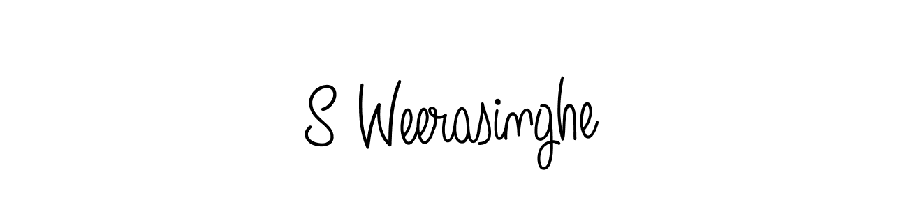 The best way (Angelique-Rose-font-FFP) to make a short signature is to pick only two or three words in your name. The name S Weerasinghe include a total of six letters. For converting this name. S Weerasinghe signature style 5 images and pictures png